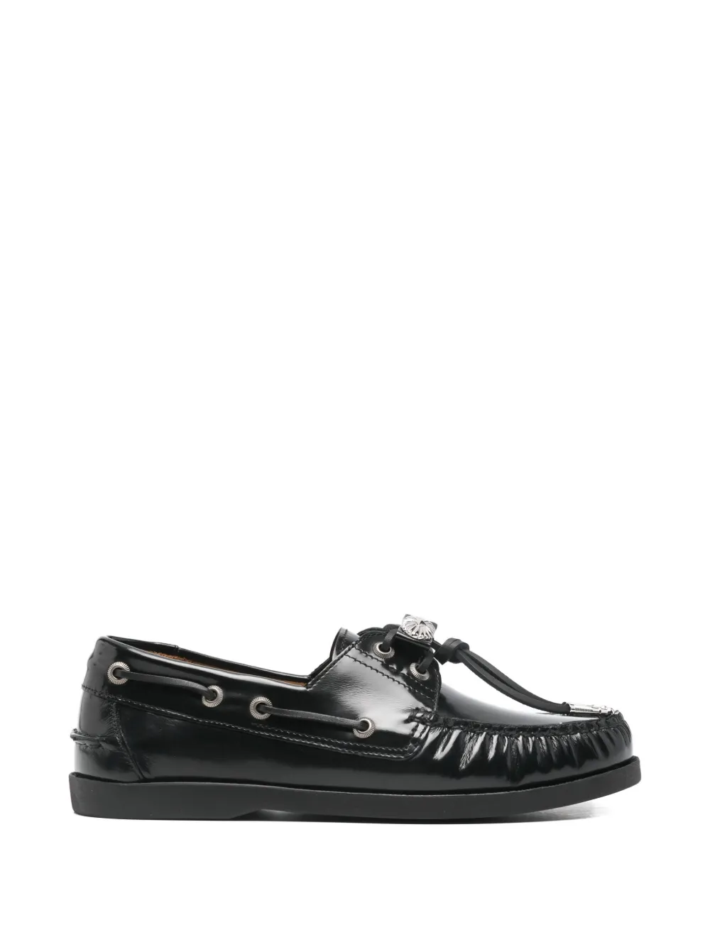 Toga Pulla silver-tone-hardware boat shoes - Nero