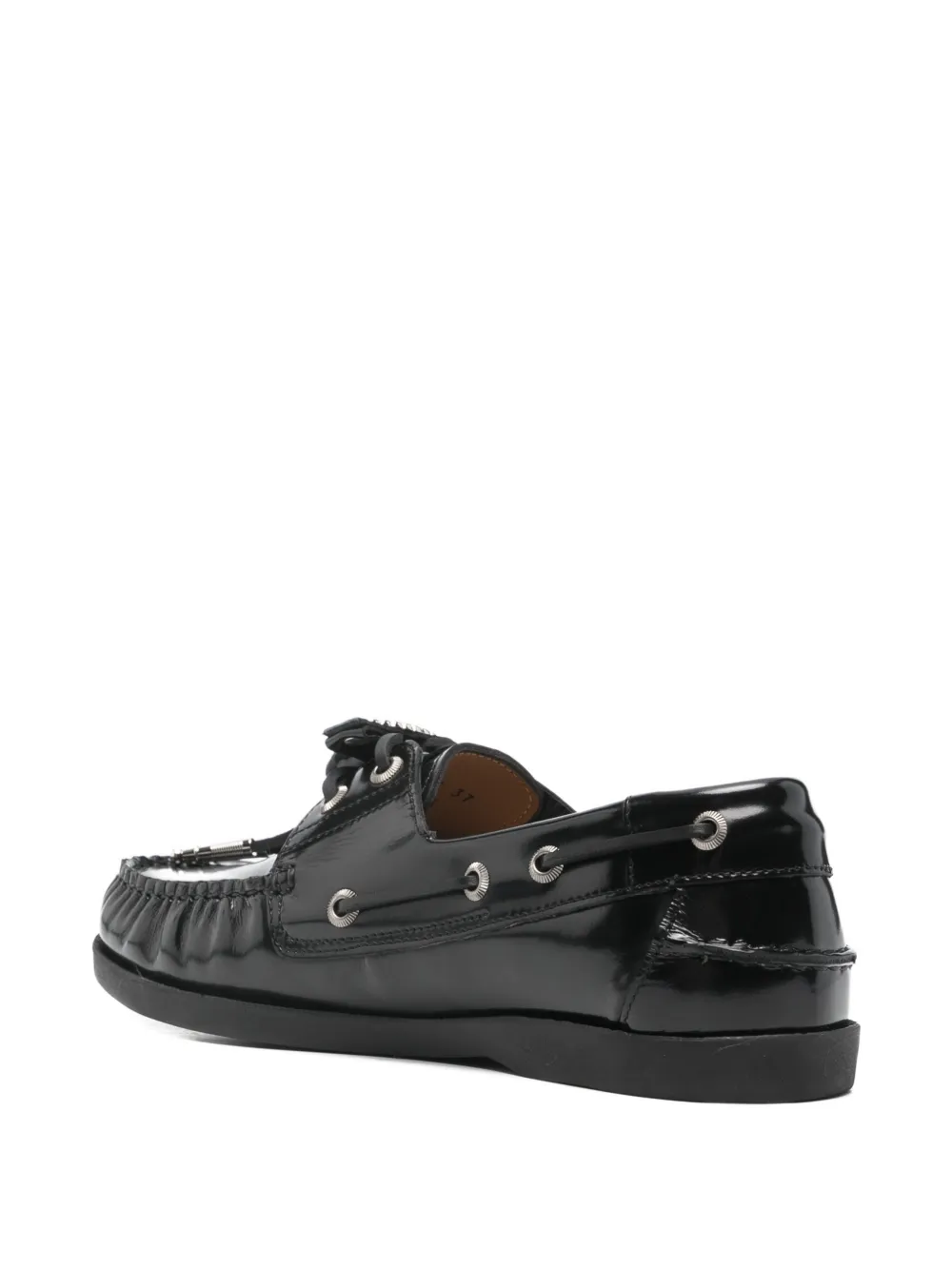 Toga Pulla Zilverkleurige bootschoenen Zwart