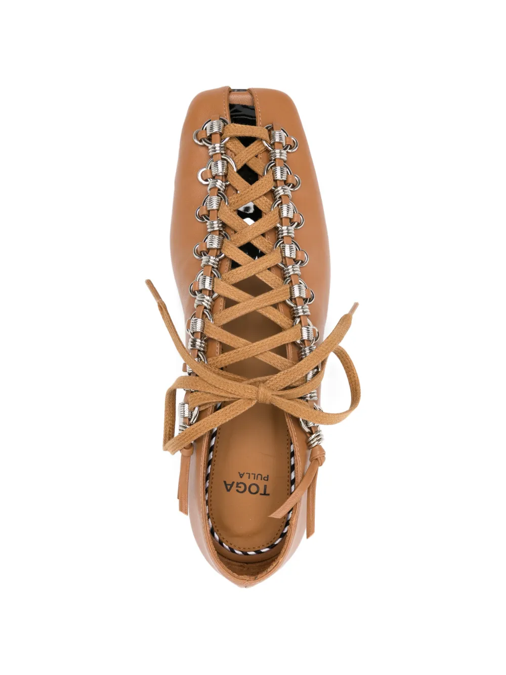 Toga Pulla chain detail lace-up shoes Bruin