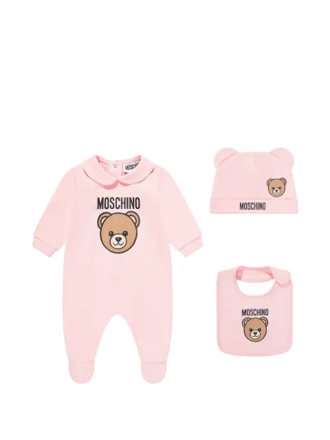 Moschino Kids bear-print babygrew set
