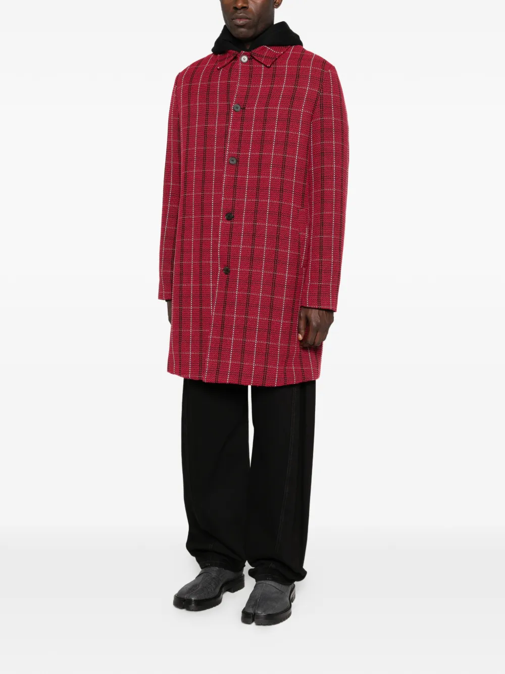  Alexander Mcqueen Pre-owned Cappotto A Quadri Con Bottoni - Rosso 