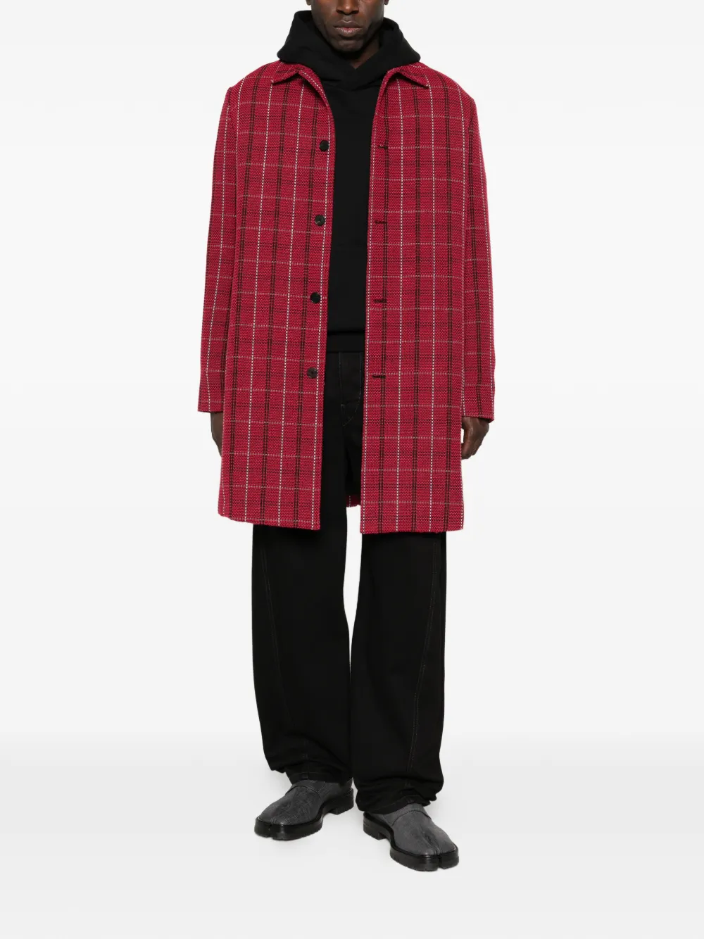  Alexander Mcqueen Pre-owned Cappotto A Quadri Con Bottoni - Rosso 