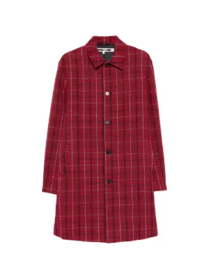 DRIES VAN NOTEN 赤チェックコート DRIES VAN NOTEN Striped Coat | Green | FARFETCH