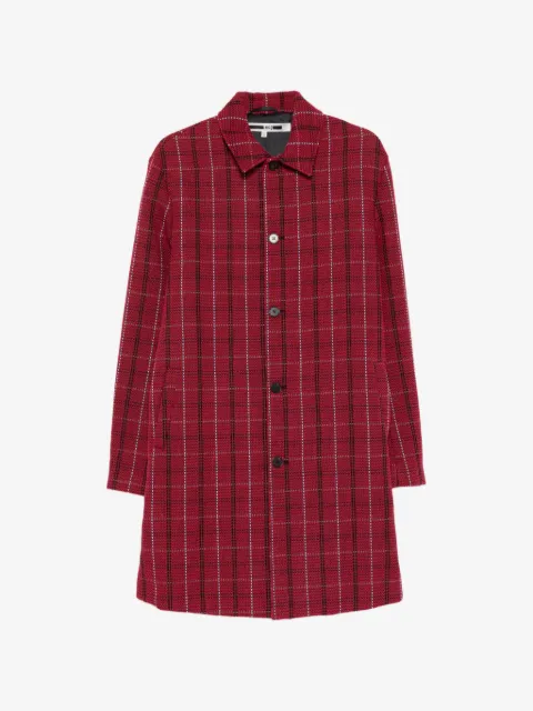 Alexander McQueen Pre-Owned abrigo a cuadros con botones