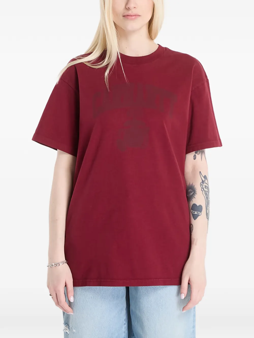 Carhartt WIP Faded Pond Corps T-shirt Rood
