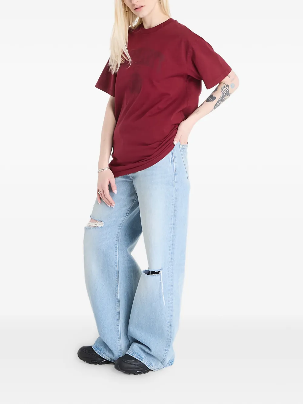 Carhartt WIP Faded Pond Corps T-shirt Rood