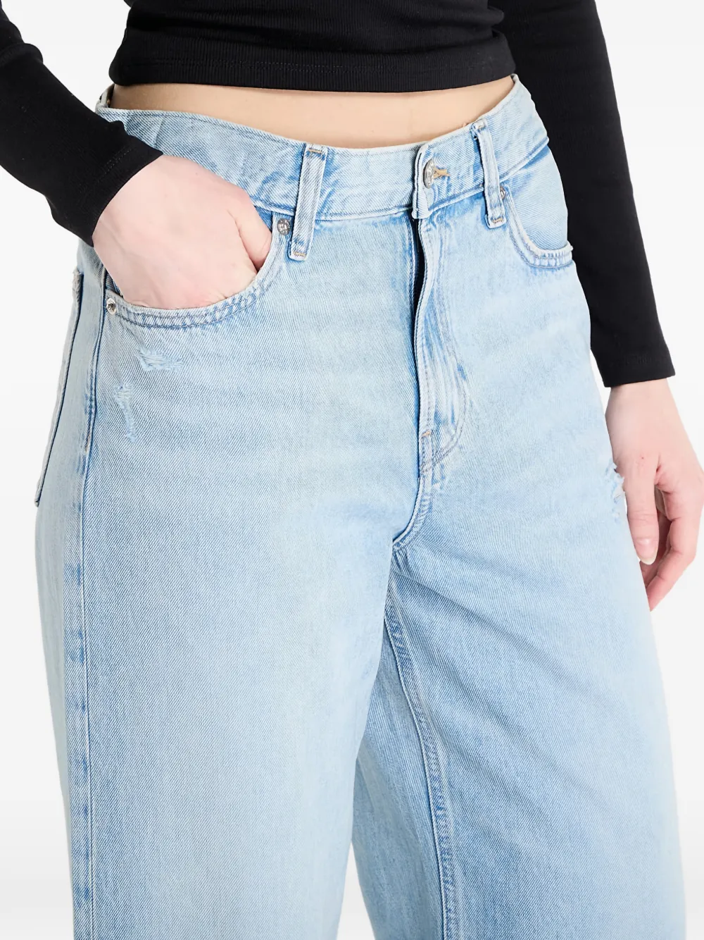 Calvin Klein Low waist baggy jeans Blauw