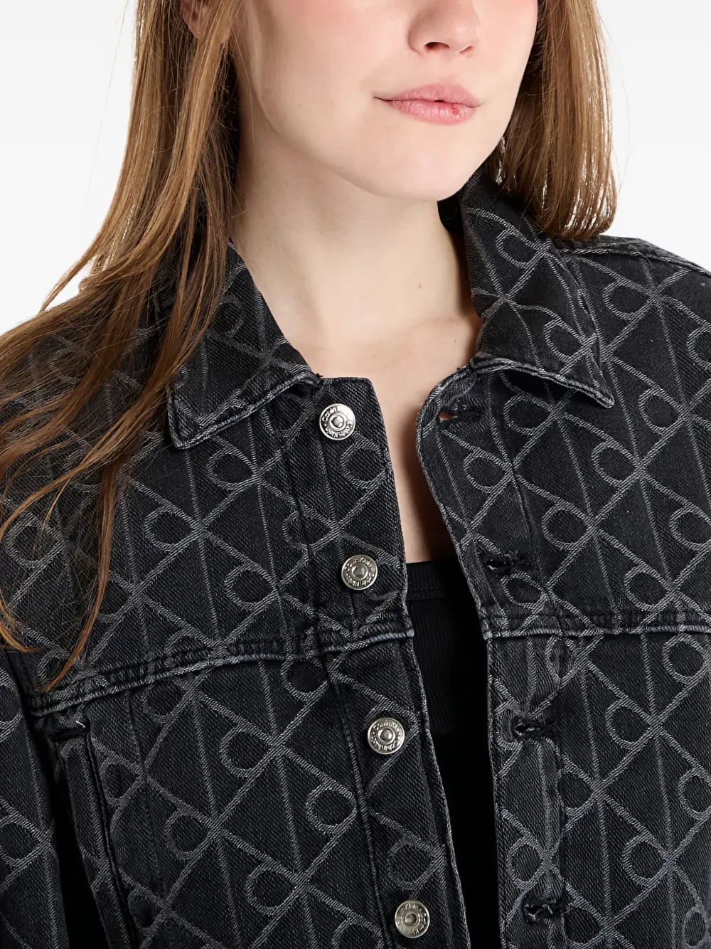 Calvin Klein Articulated Denim Jacket - Black 