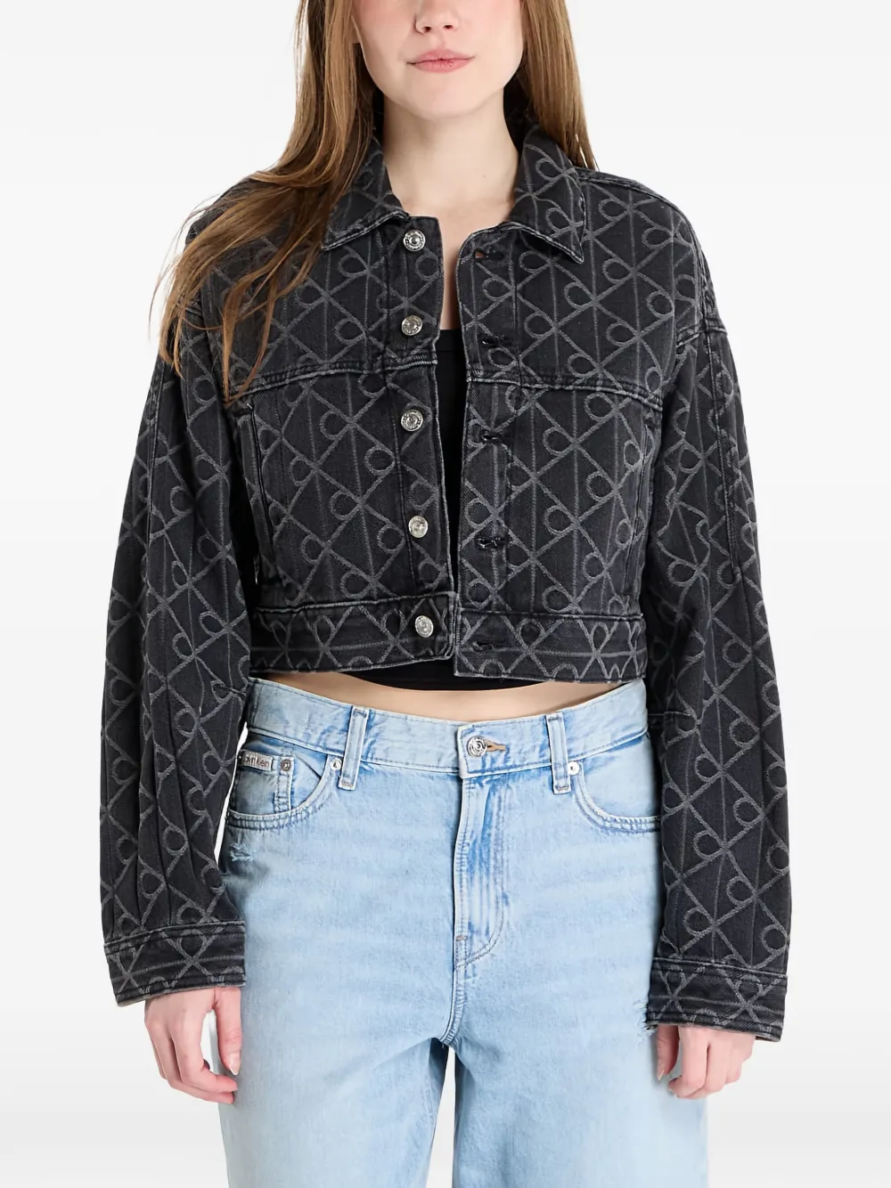  Calvin Klein Articulated Denim Jacket - Black 