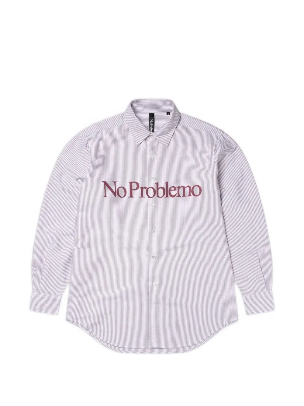 No Problemo Striped Shirt In White