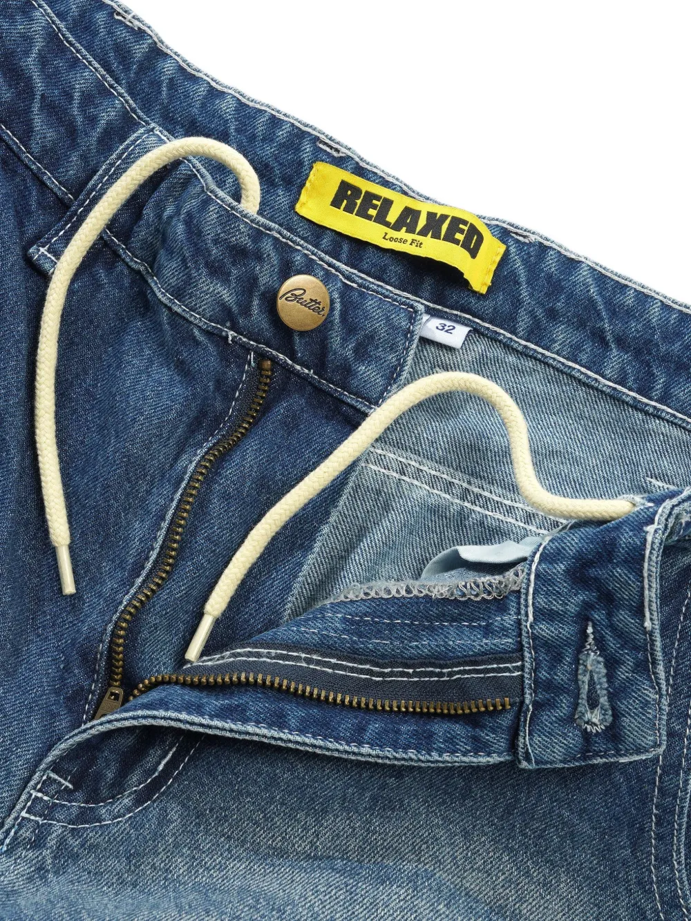  Butter Goods Logo-embroidered Jeans - Blue 