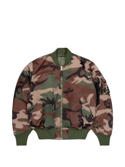Alpha Industries MA-1 camouflage zip-up bomber jacket