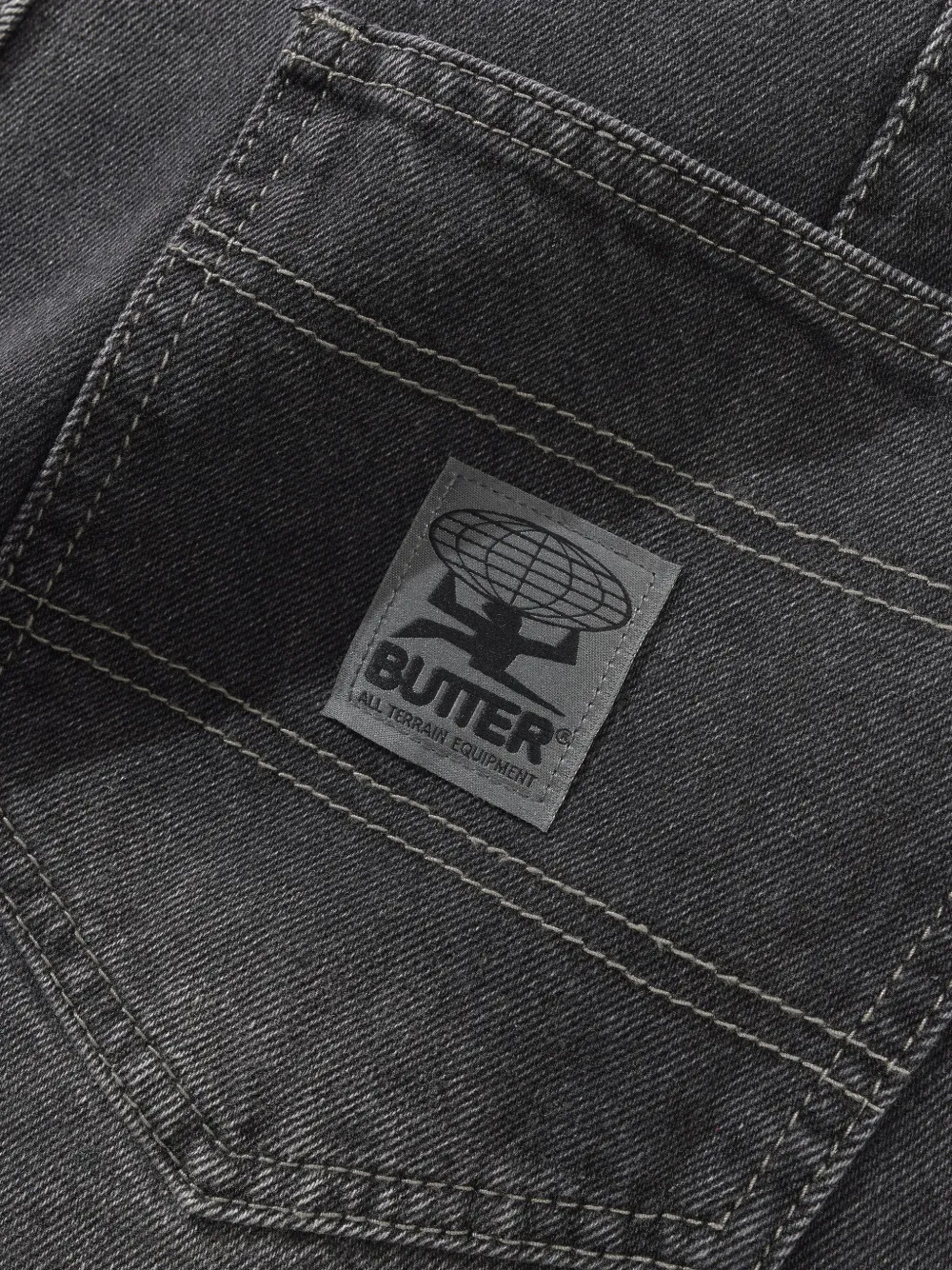  Butter Goods Wide Faded Jeans - Grey 