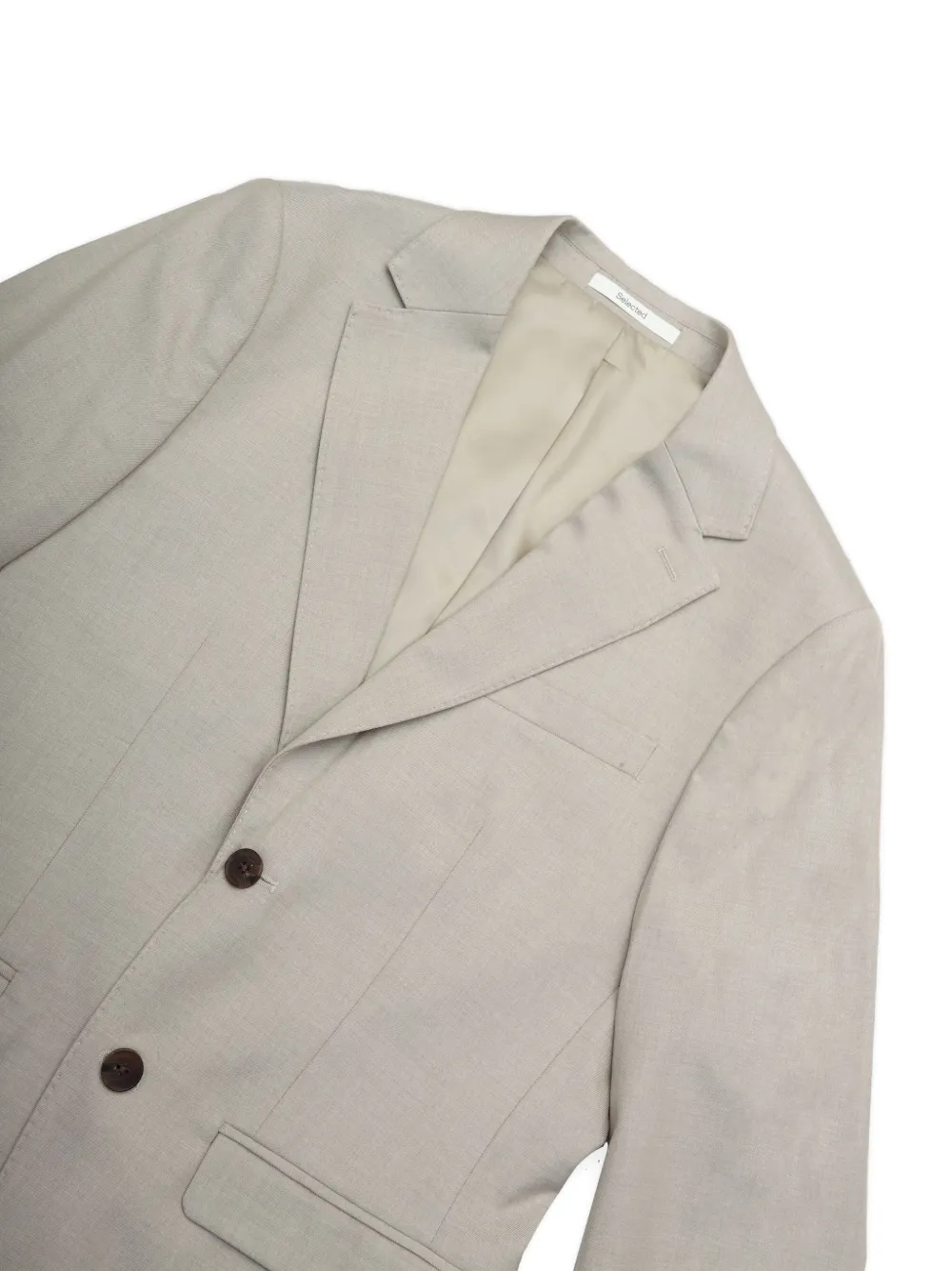  Selected Buttoned Blazer - Neutrals 