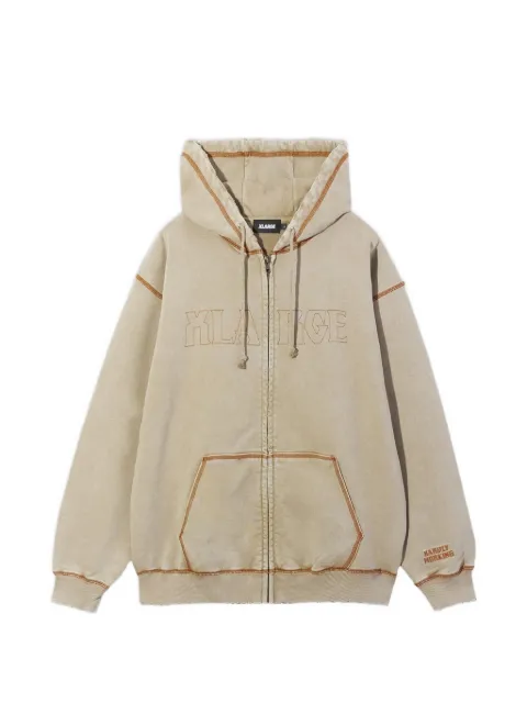 XLarge embroidered zip-up hoodie