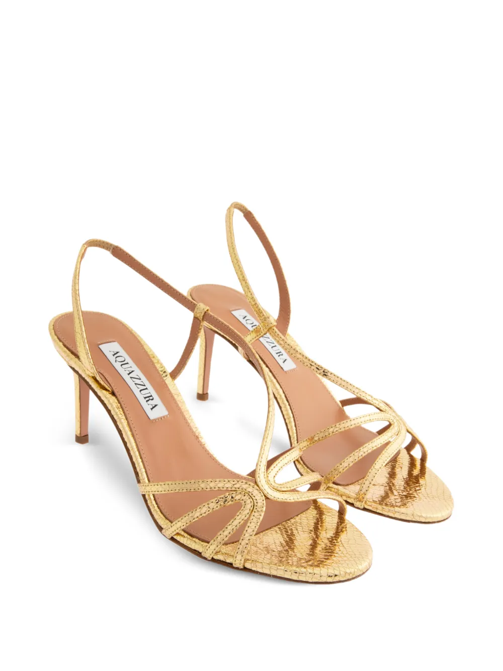 Aquazzura Talk To Me leather sandals Goud