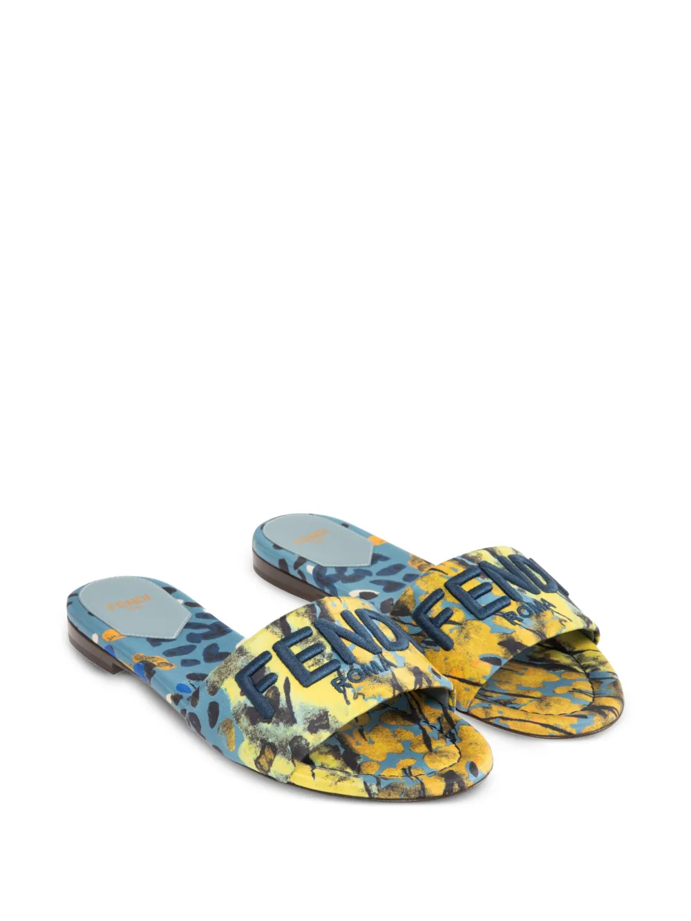 FENDI Sunshine sandalen met logo Blauw