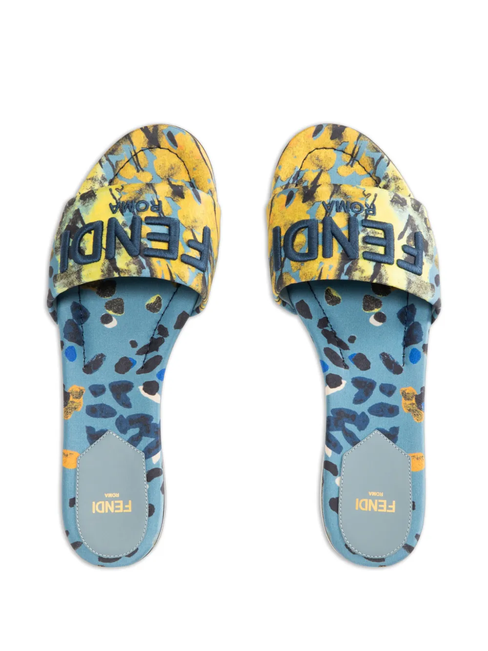 FENDI Sunshine sandalen met logo Blauw