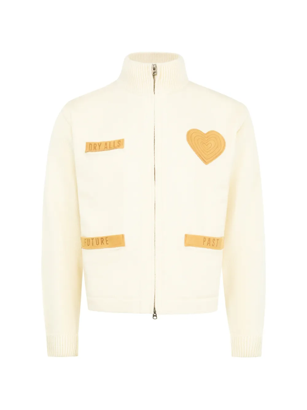 Human Made zip-up heart-patch cardigan - Toni neutri
