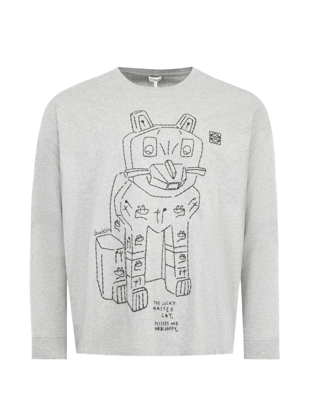LOEWE graphic long-sleeve T-shirt - Grigio