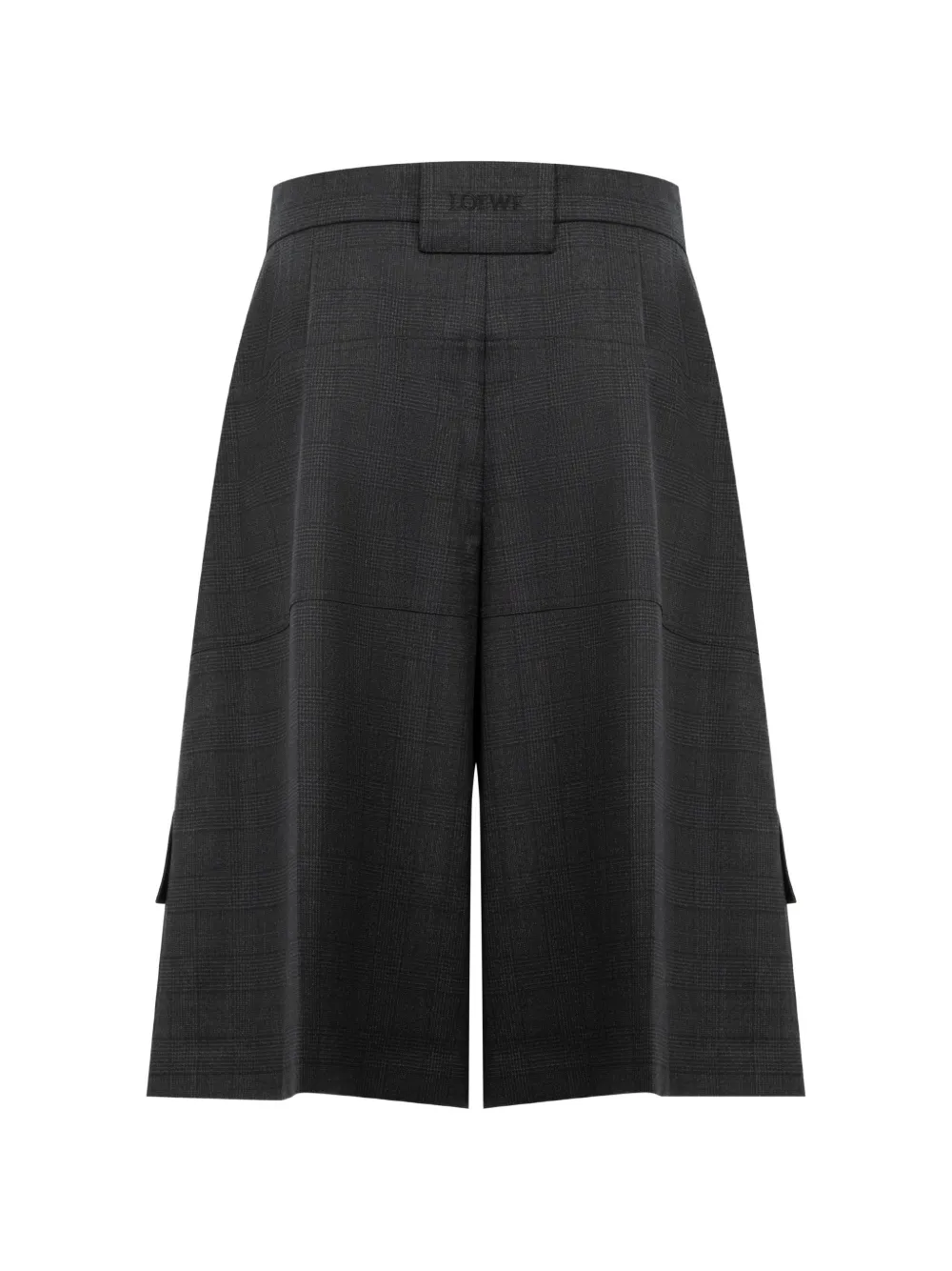  Loewe Check-pattern Cargo Shorts - Grey 