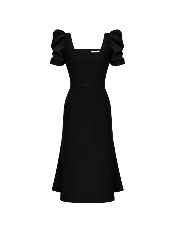 short sleeve square neck midi dress Womens Summer Bodycon Sundress Casual Short Sleeve Square Neck Midi Dresses Ribbed Knit Side Slit Beach Vacation Dress Black at Amazon Women's Clothing store