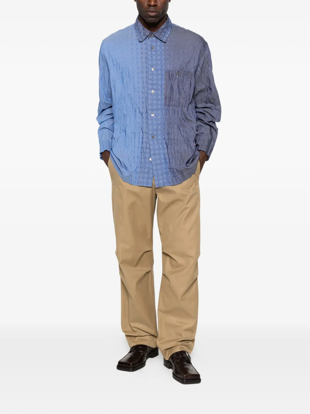  Issey Miyake Pre-owned Pleated Dyed Shirt - Blue 