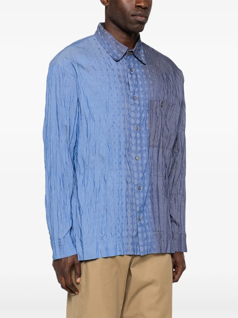  Issey Miyake Pre-owned Pleated Dyed Shirt - Blue 