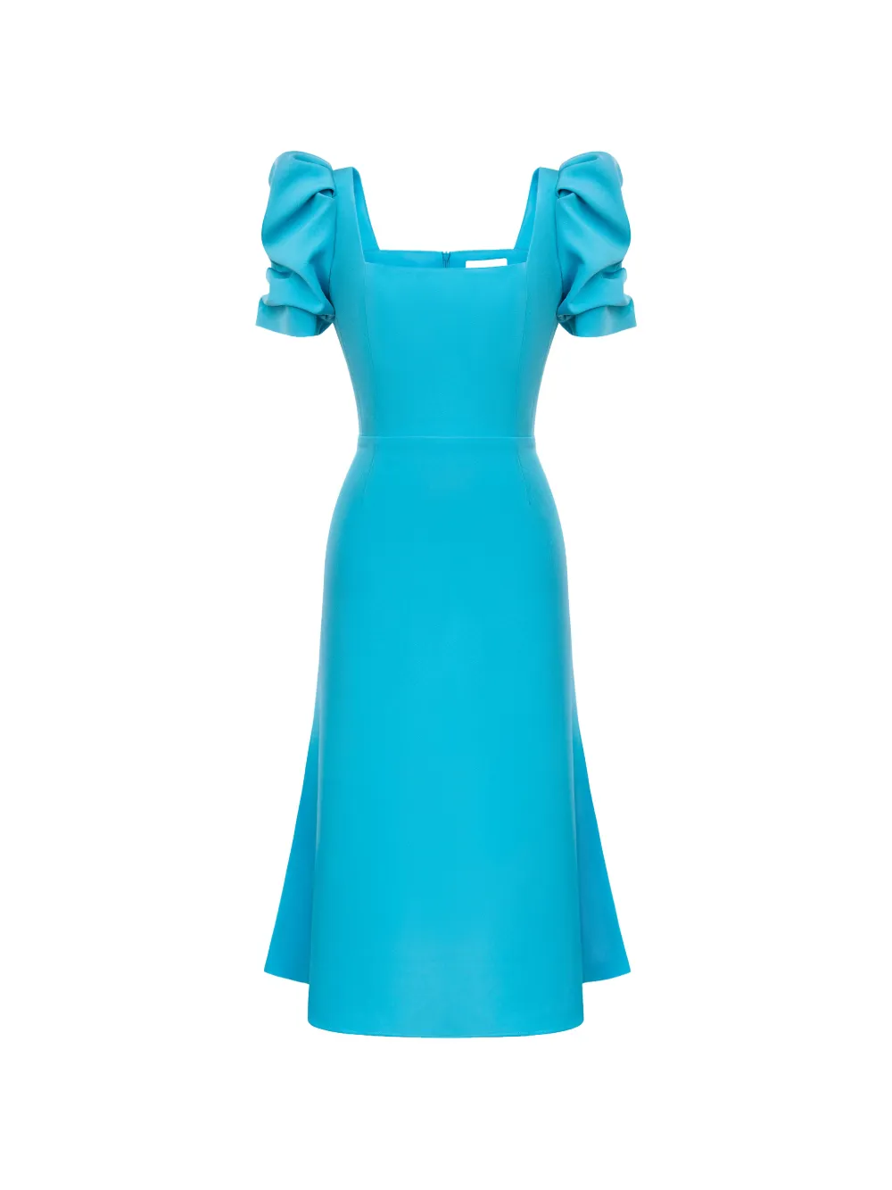 POST MERIDIEM square-neck midi dress - Blu