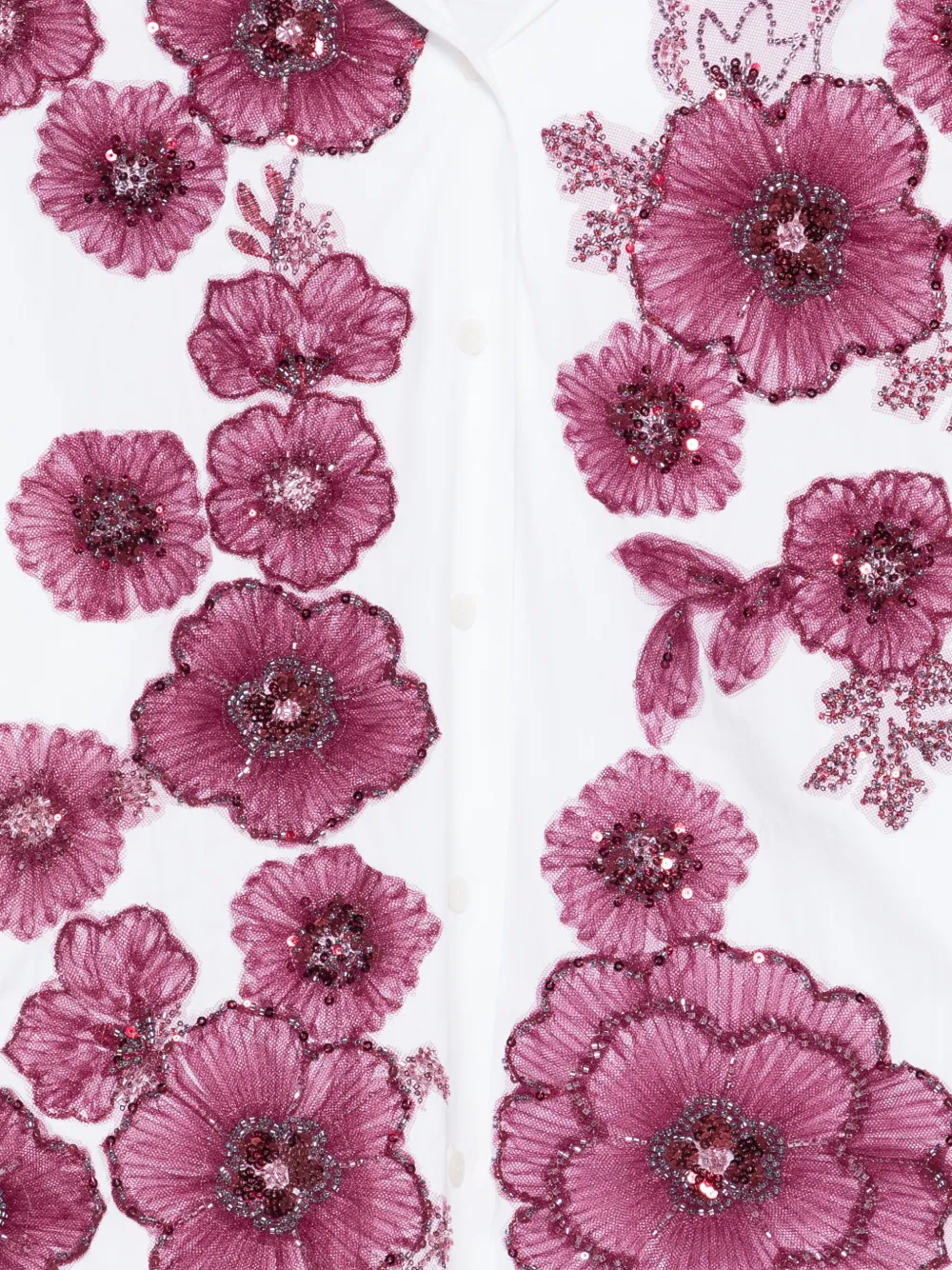  Antonio Marras Robespierre Floral-embellished Shirt - White 
