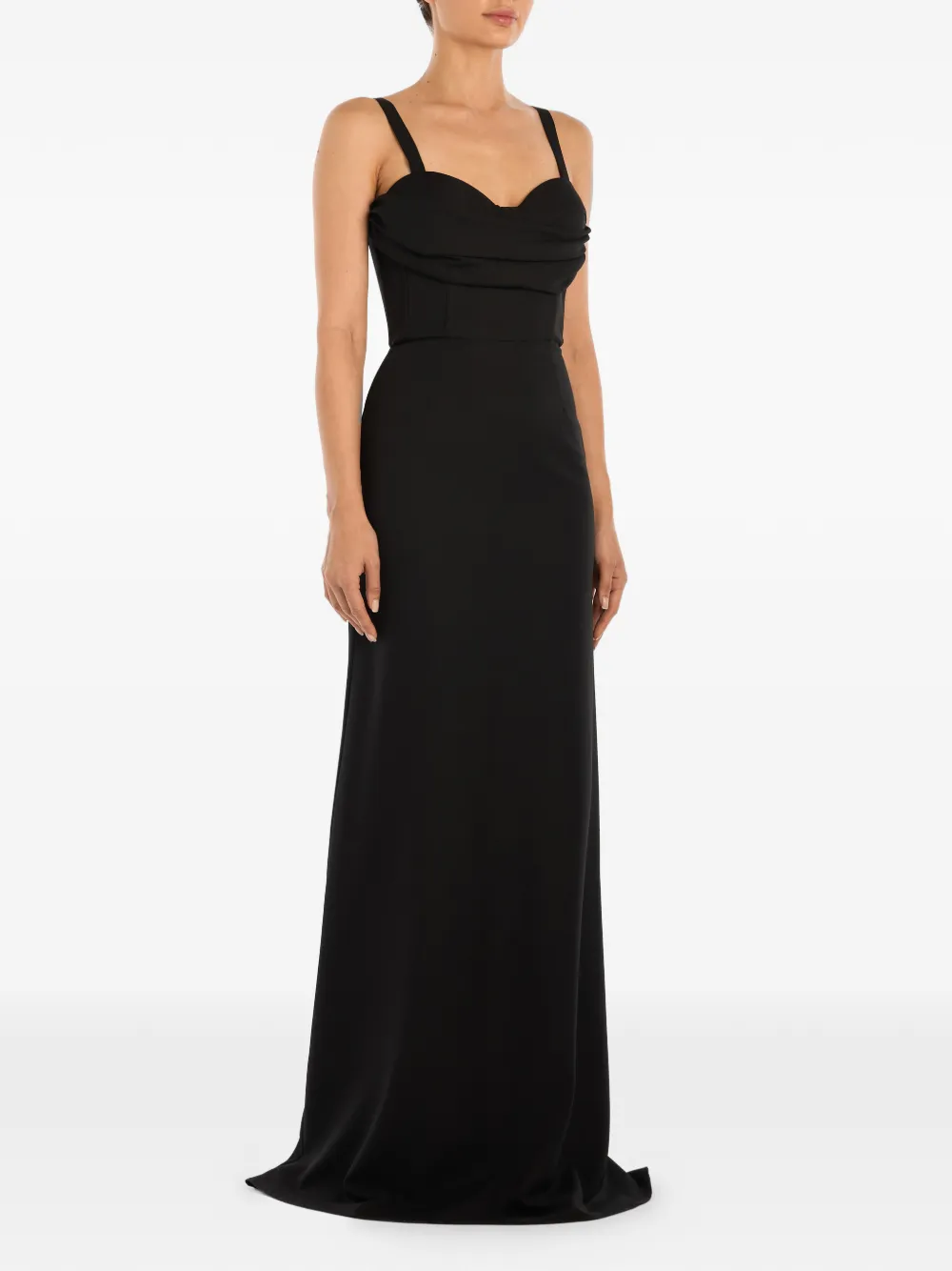 Gathered-Detail Maxi Dress