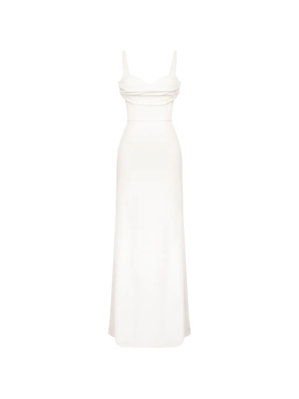 POST MERIDIEM gathered-detail maxi dress - Weiß