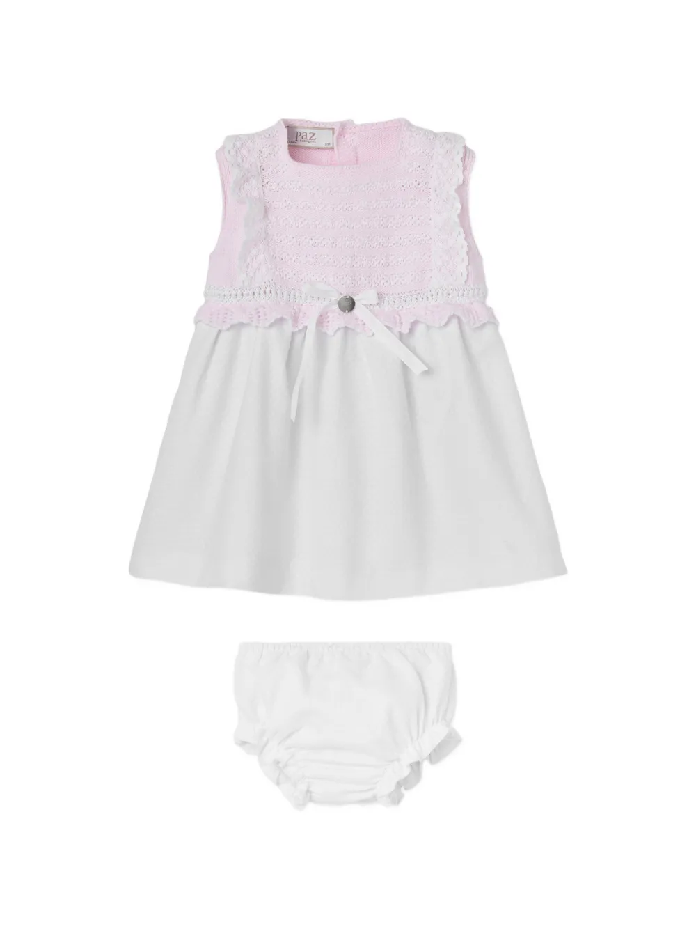 Paz Rodriguez ribbon-detail dress set - Bianco