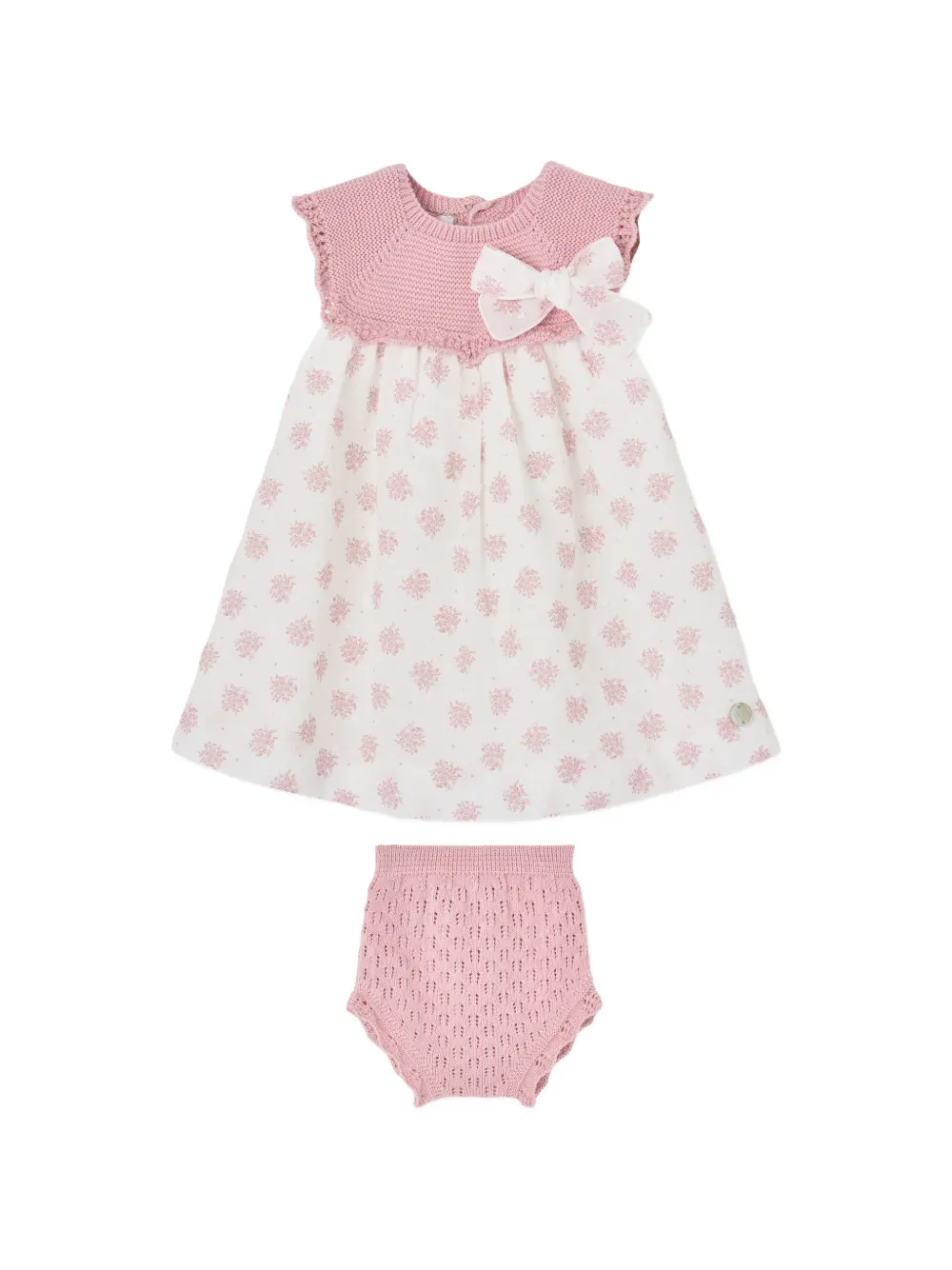 Paz Rodriguez floral-print bow-detail dress - Rosa