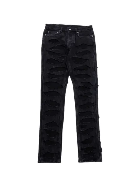 Ksubi shredded straight-leg jeans