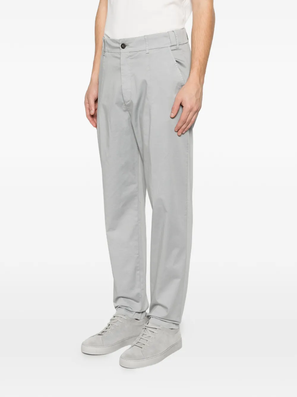  Eleventy Buttoned Tapered Trousers - Grey 