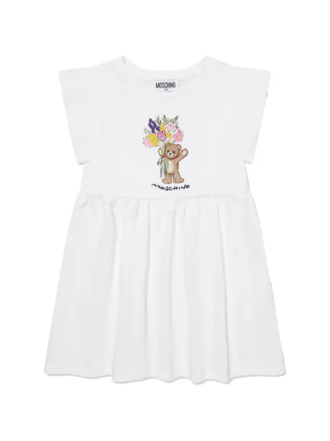 Moschino Kids vestido con bordado floral