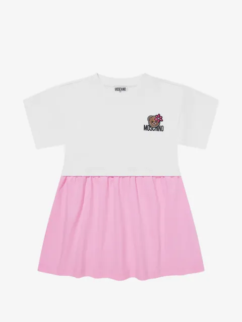 Moschino Kids bear-embroidered dress