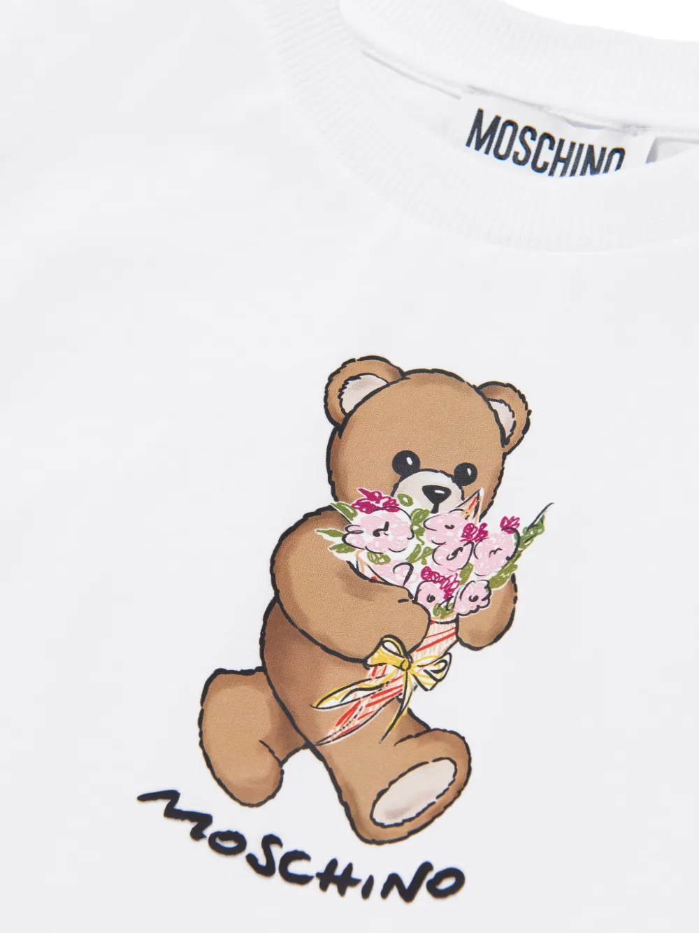Moschino Kids T-shirt met teddybeerprint Wit
