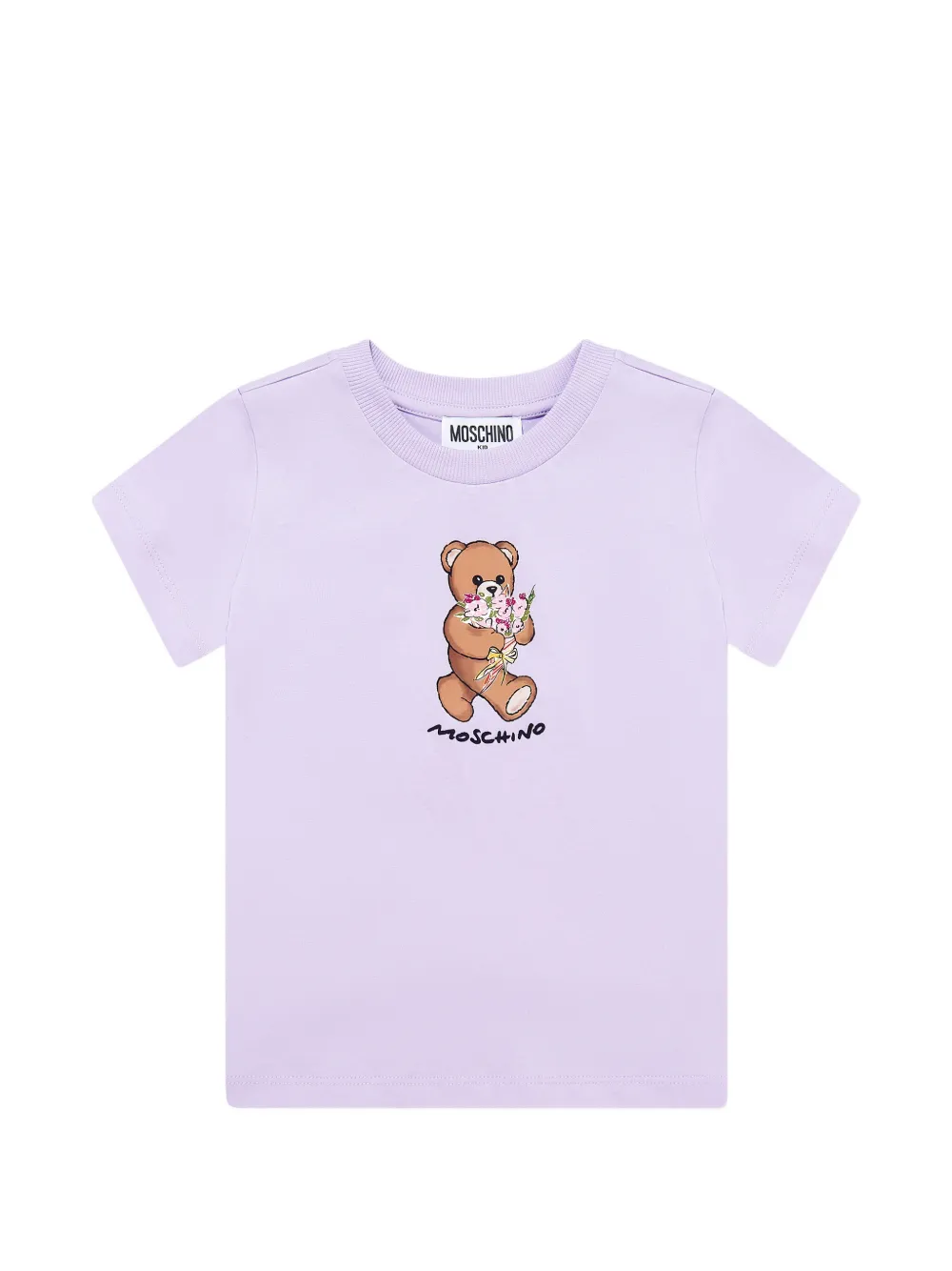 Moschino Kids teddy-print T-shirt - Viola