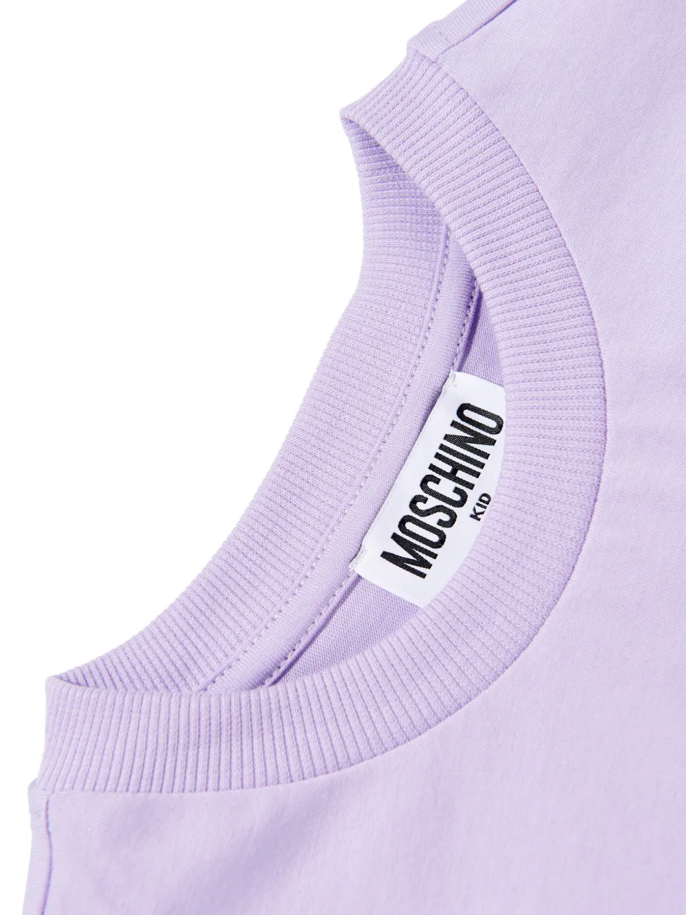 Moschino Kids T-shirt met teddybeerprint Paars