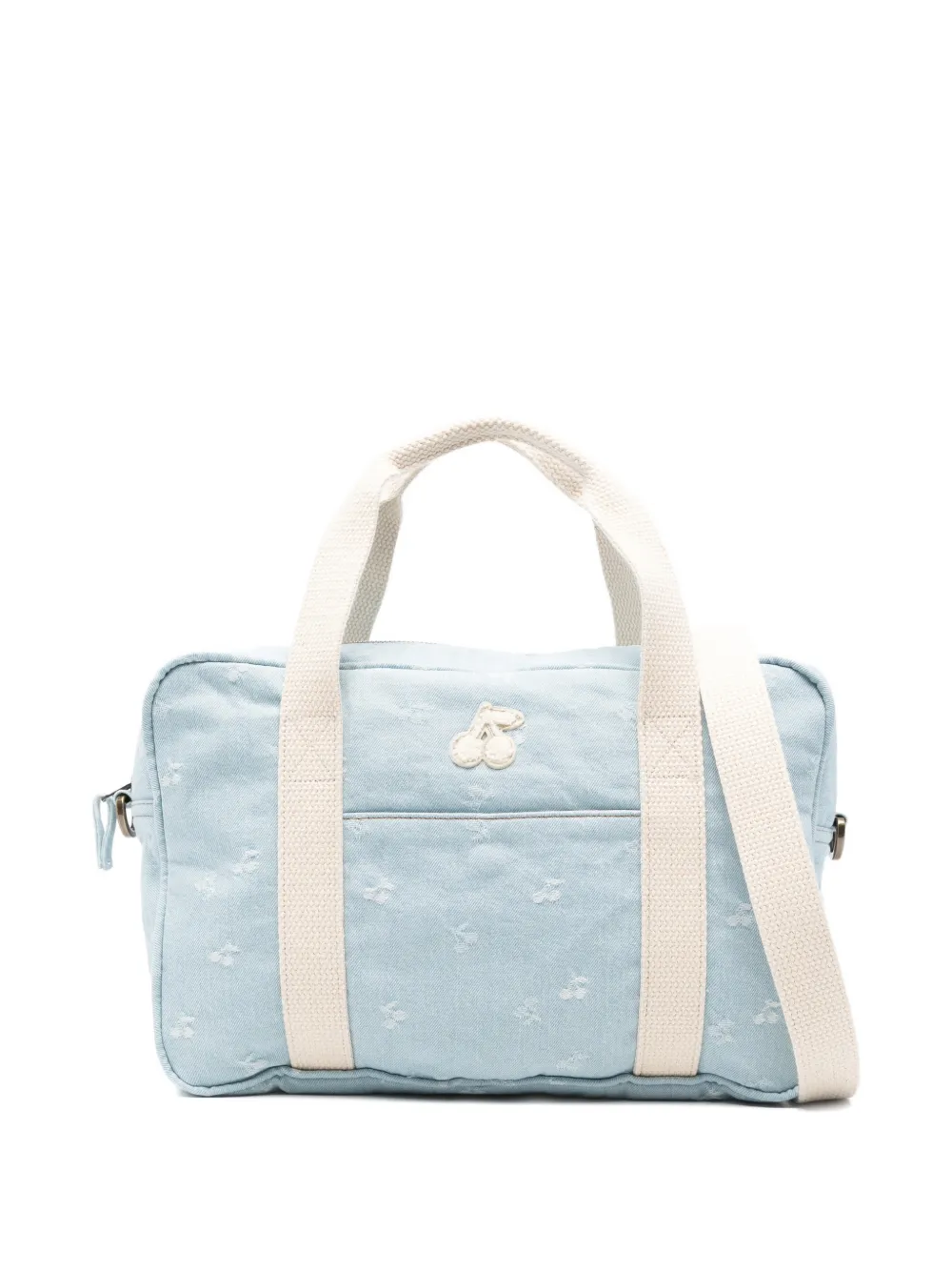 Bonpoint cherry embroidered bag - Blu