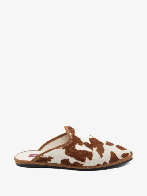 Gondolina mules Rodeo à imprimé vache