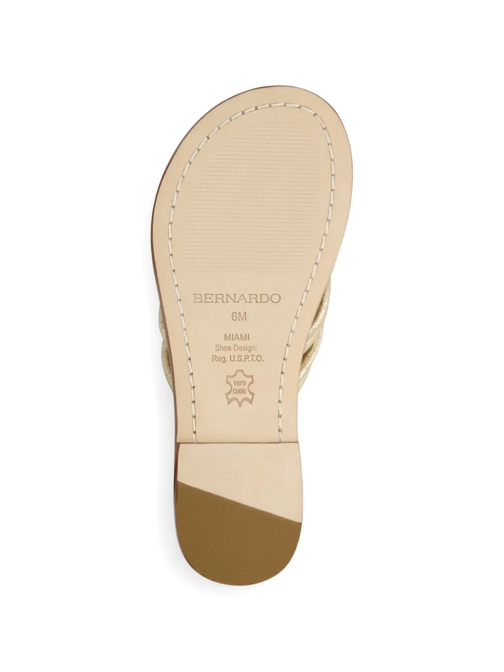 Bernardo Miami leren sandalen Goud