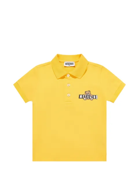 Moschino Kids button logo-print polo shirt