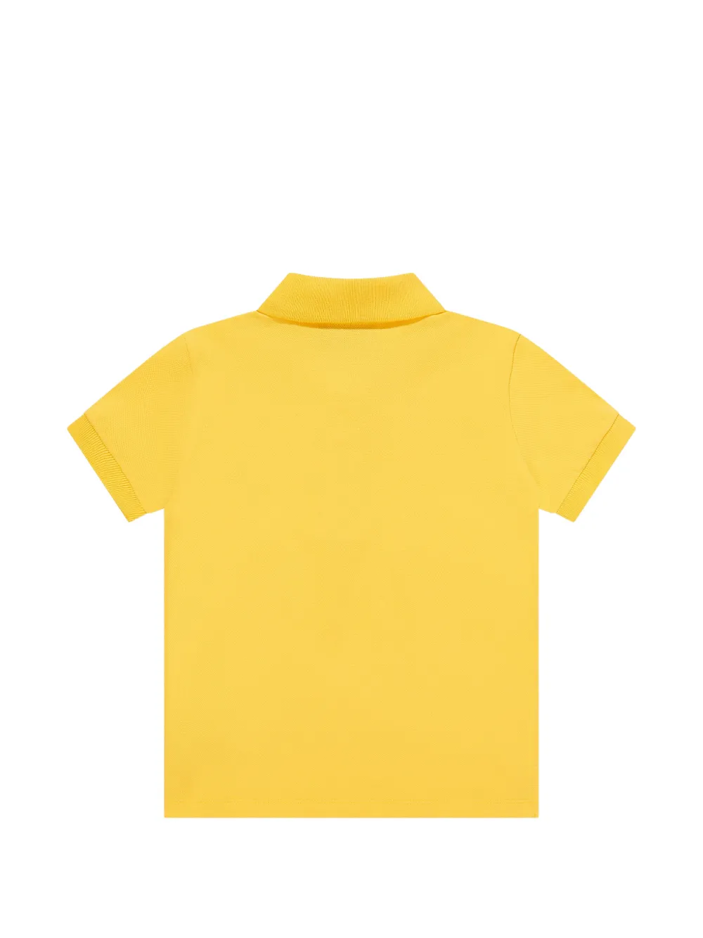 Moschino Kids Poloshirt met logoprint en knopen Geel