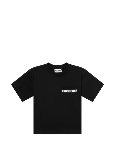Moschino Kids playera con logo y bolsillo
