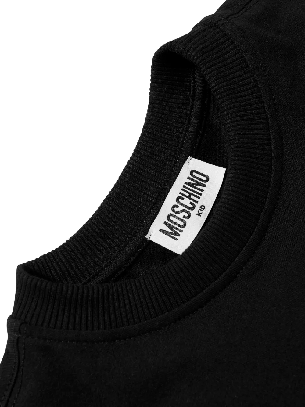 Moschino Kids T-shirt met zak en logo Zwart