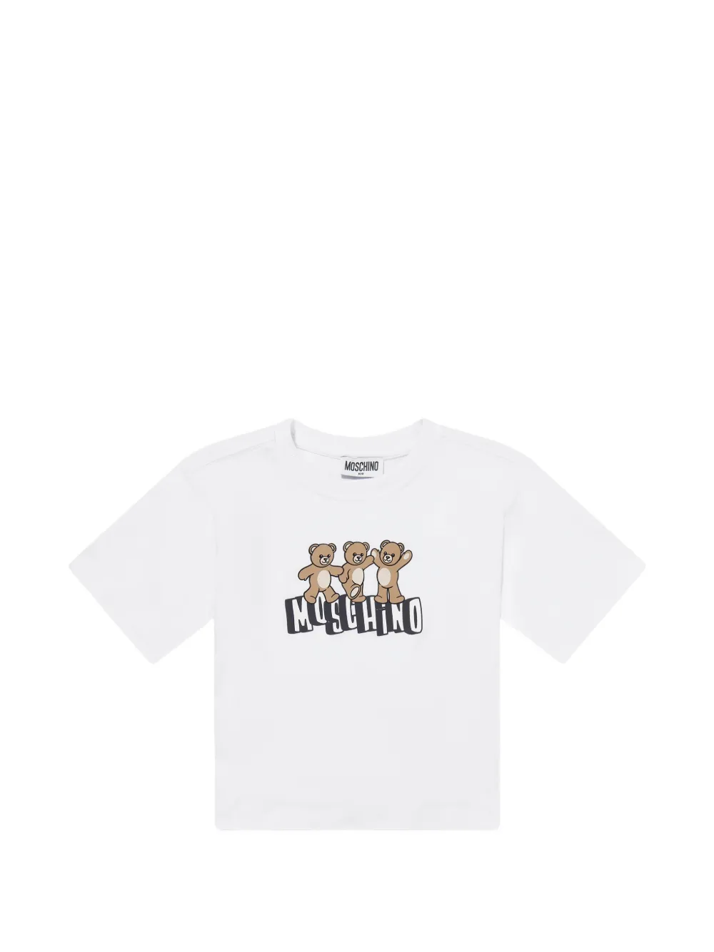 Moschino Kids teddy-print T-shirt - Bianco