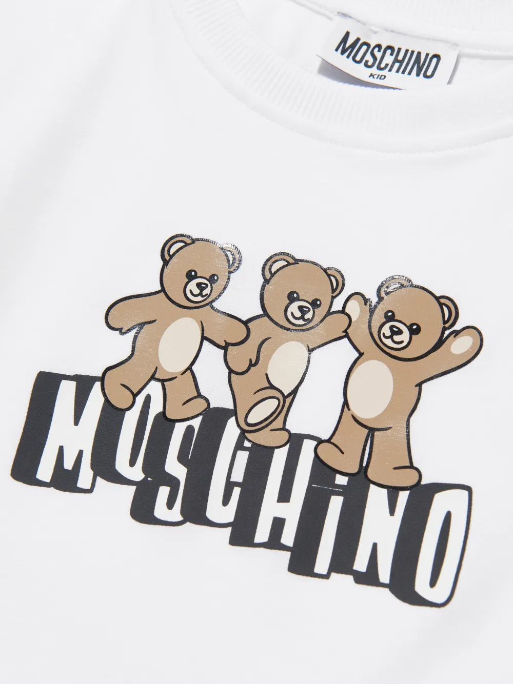 Moschino Kids T-shirt met teddybeerprint Wit